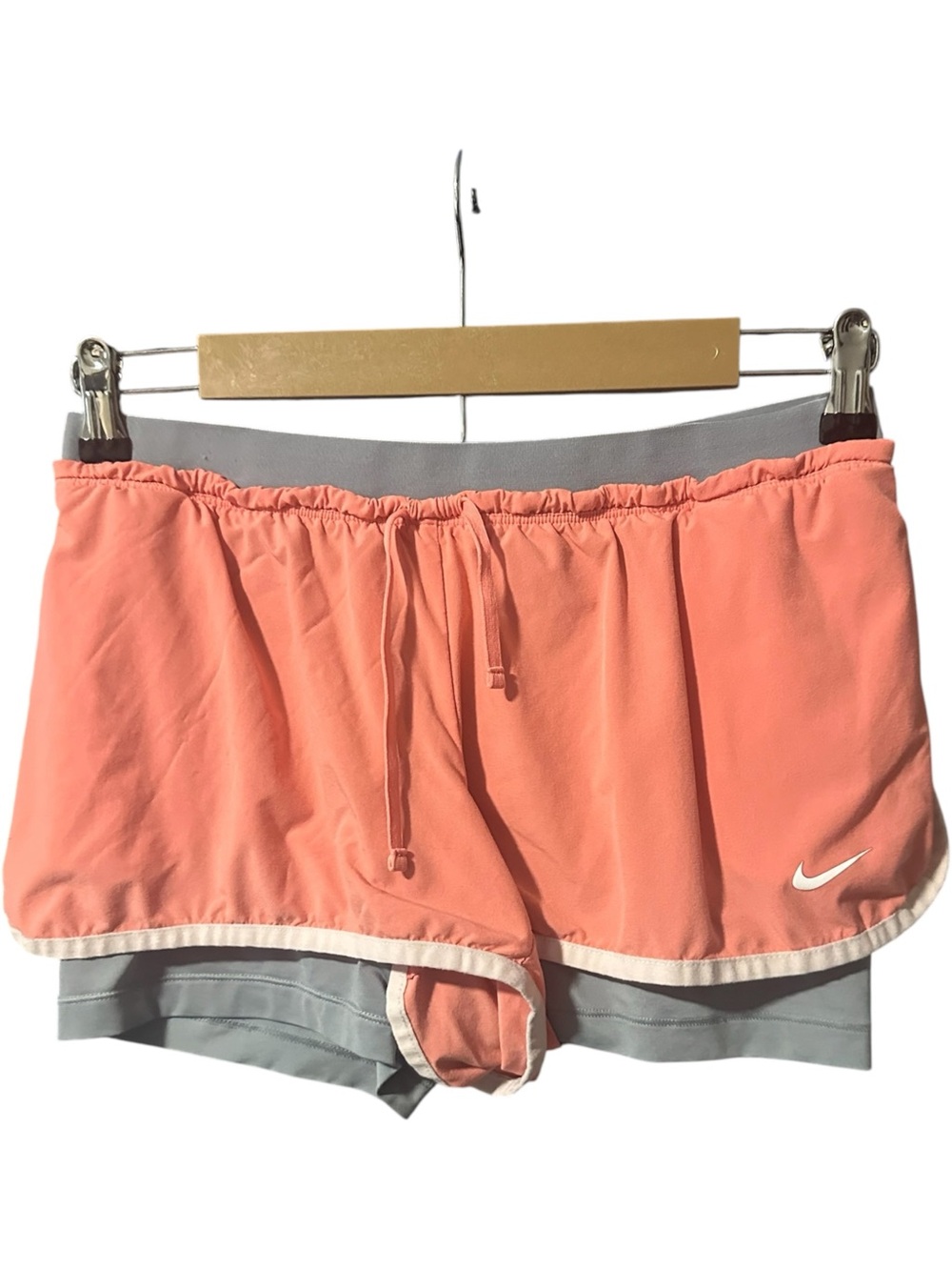 Nike Dri Fit Run Division Tempo Shorts Coral Gray Size M
